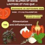 Atelier cuisine-santé sans gluten ,sans lactose, anti-inflammatoire